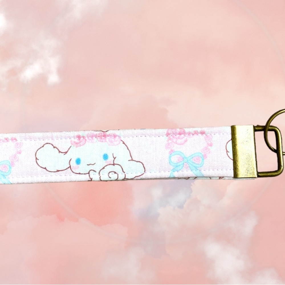 Handmade Cinnamoroll Sanrio Wristlet Keychain Key Fob